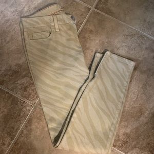 Banana Republic Skinny Zebra Earth Tone Jeans Size 25